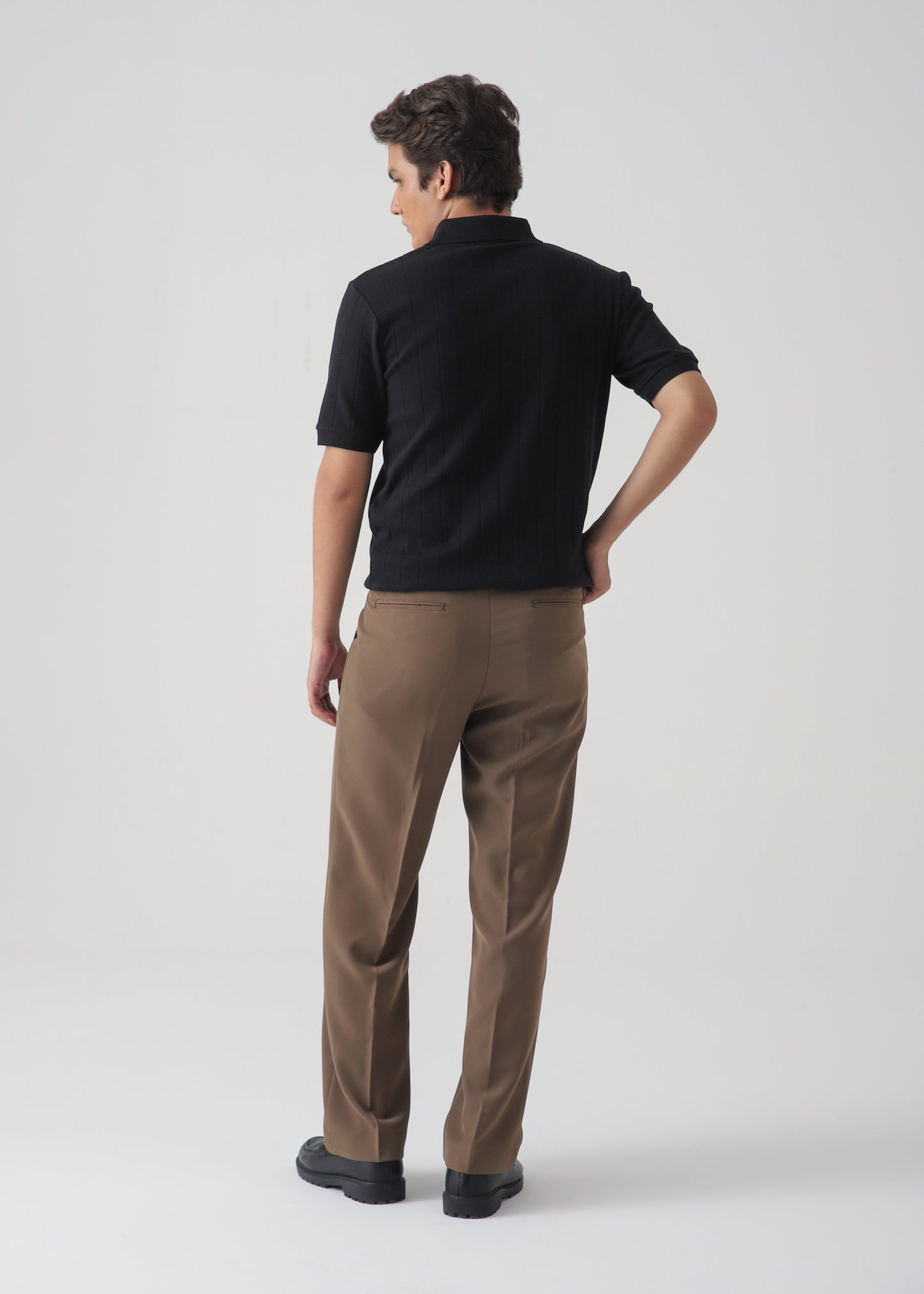 DROP NEEDLE ZIP POLO | BLACK