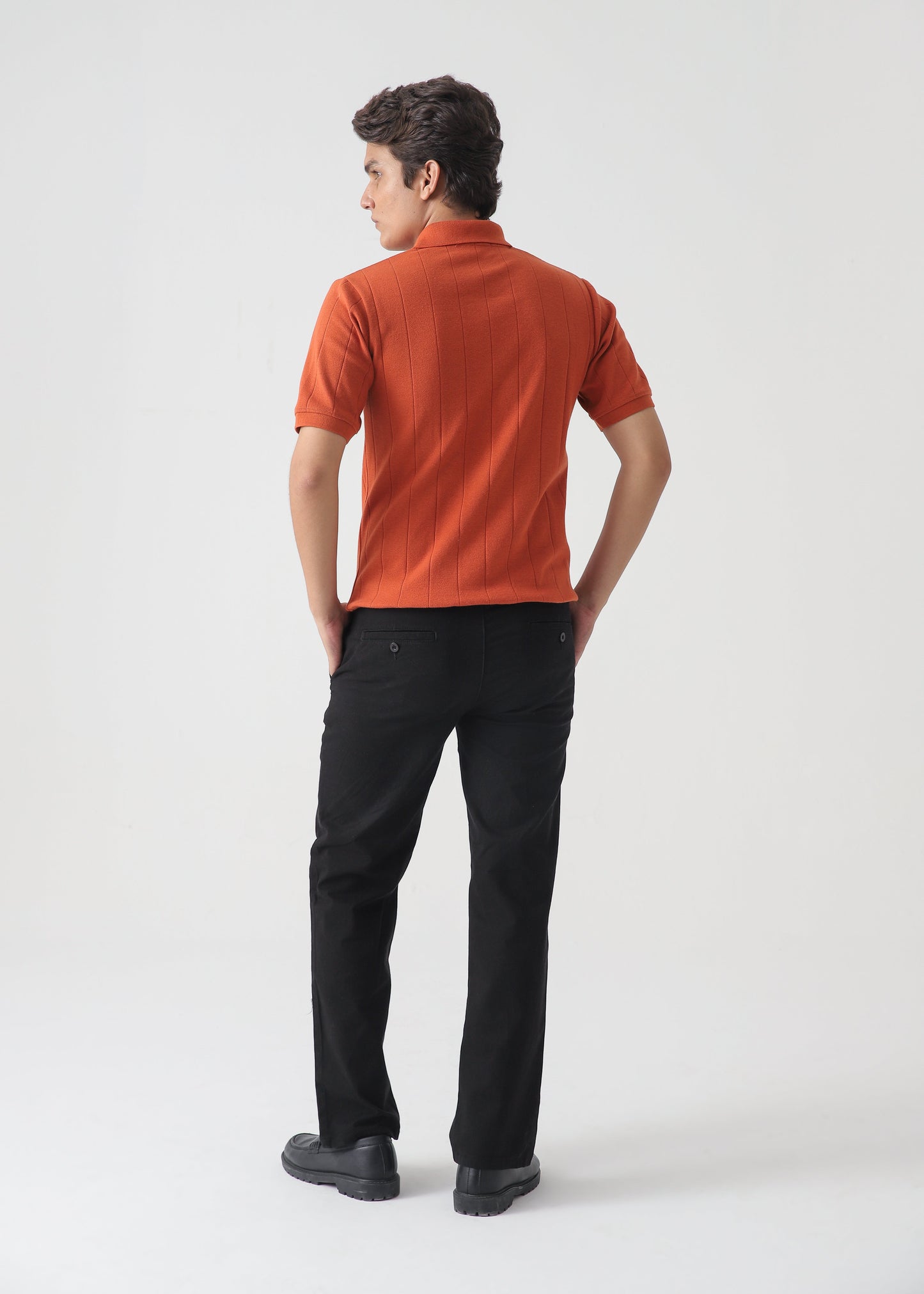 DROP NEEDLE ZIP POLO | RUST