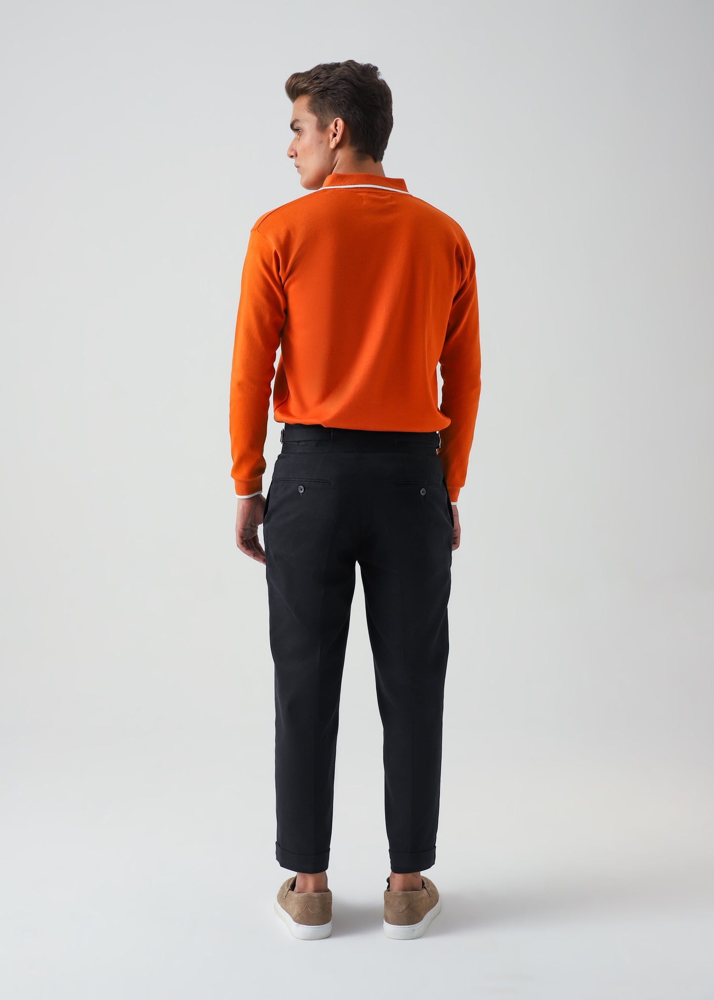 CLASSIC FULL SLEEVES POLO - ORANGE