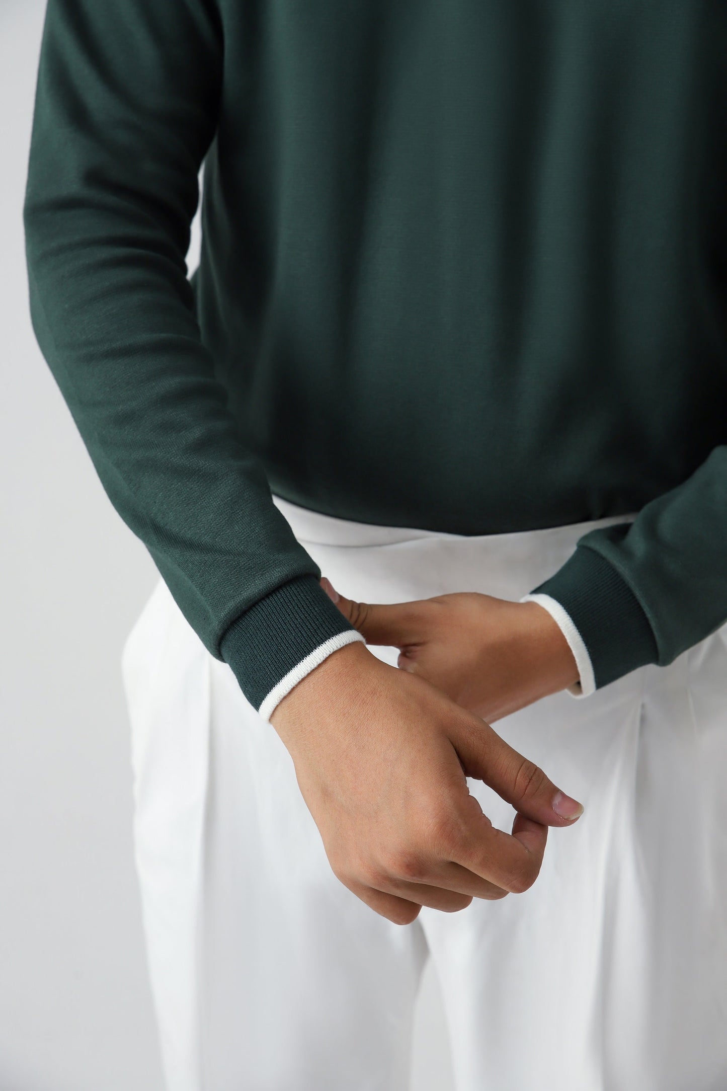 CLASSIC FULL SLEEVES POLO - GREEN