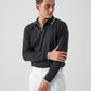 CLASSIC FULL SLEEVES POLO - BLACK