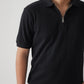 DROP NEEDLE ZIP POLO | BLACK