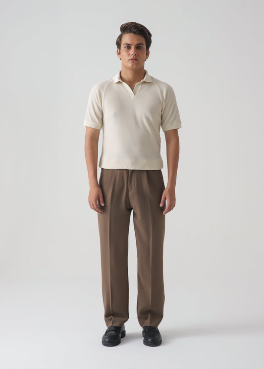 TEXTURED POLO | BEIGE