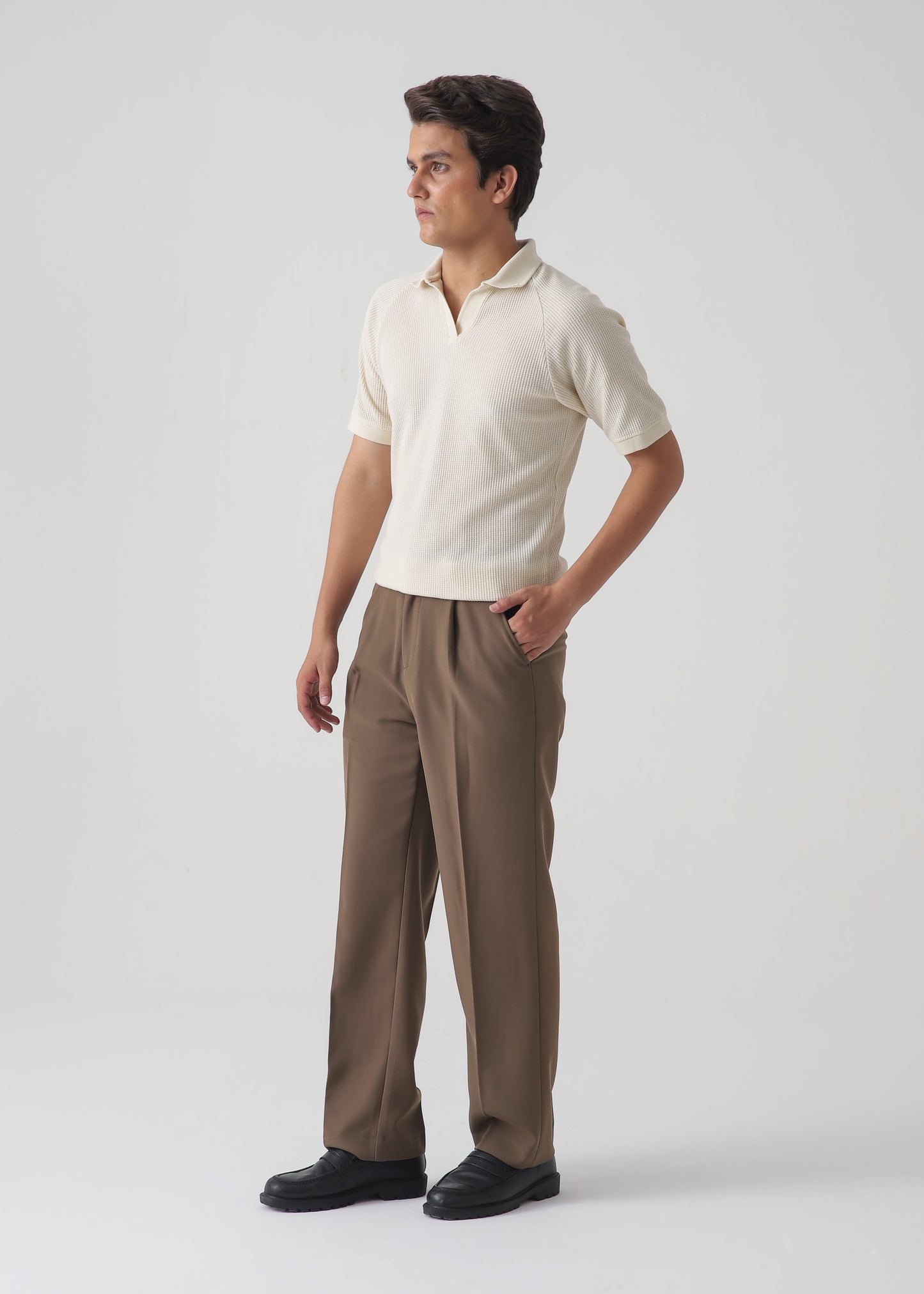 TEXTURED POLO | BEIGE