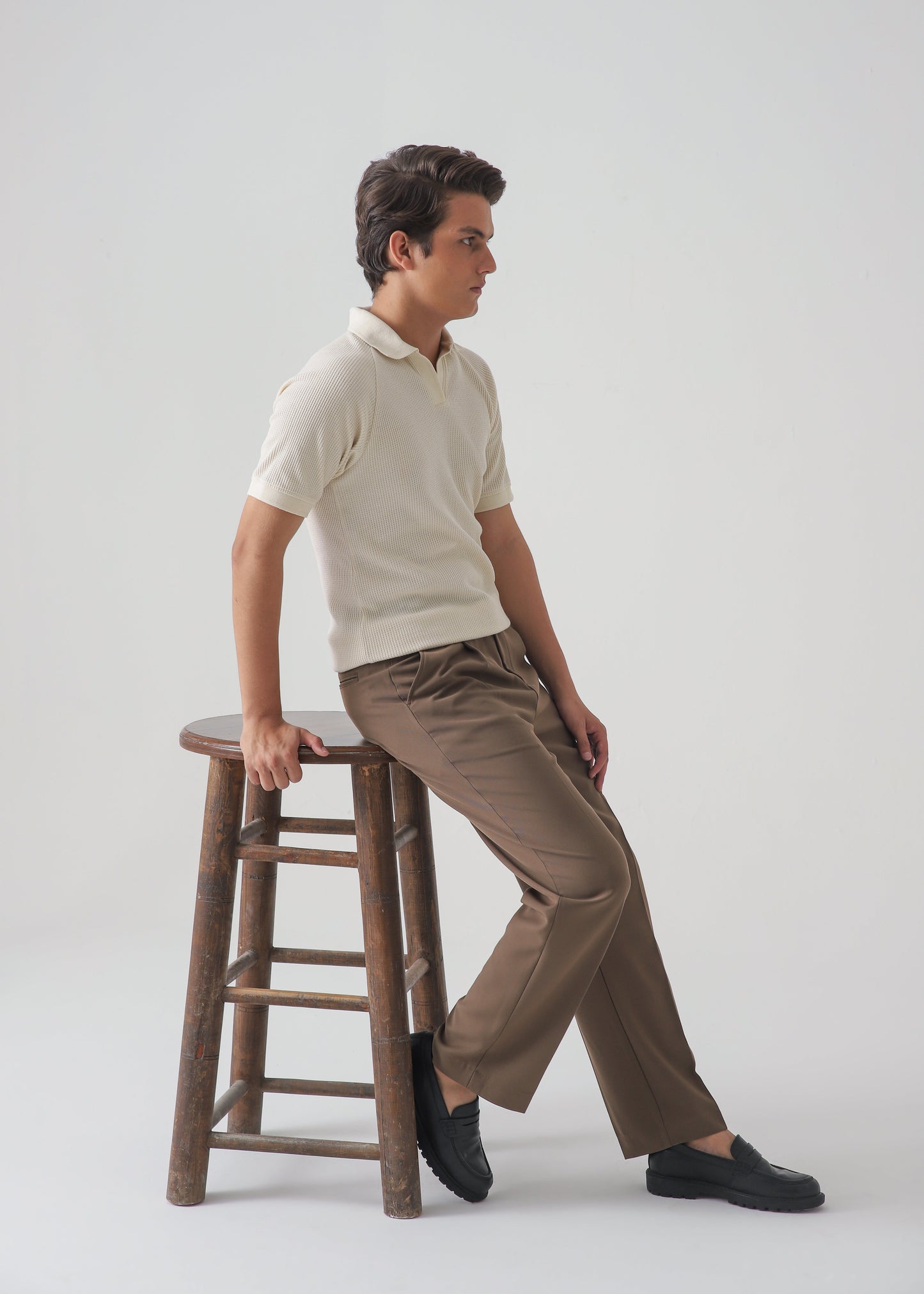 TEXTURED POLO | BEIGE