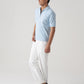 DROP NEEDLE ZIP POLO | POWDER BLUE