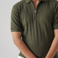 DROP NEEDLE ZIP POLO | OLIVE GREEN