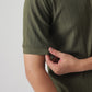 DROP NEEDLE ZIP POLO | OLIVE GREEN