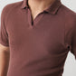 TEXTURED POLO | BROWN