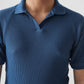 TEXTURED POLO | OXFORD BLUE