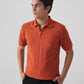 DROP NEEDLE ZIP POLO | RUST