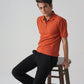 DROP NEEDLE ZIP POLO | RUST
